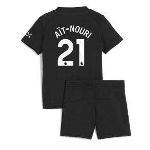 Lacne Dětský Futbalové dres Manchester City Rayan Ait-Nouri #21 2025-26 Krátky Rukáv - Preč (+ trenírky)